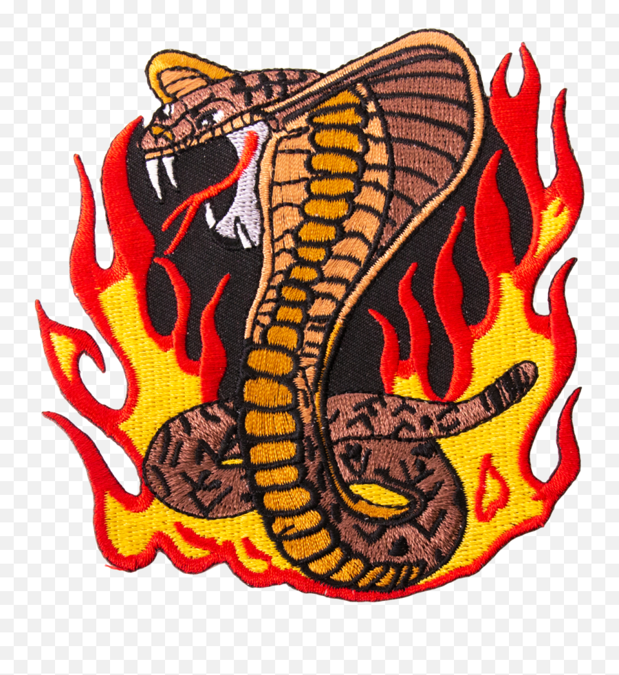 1674 Snake Flame Patch 4h - Flaming Snake Patch Png,Flaming Star.png Icon