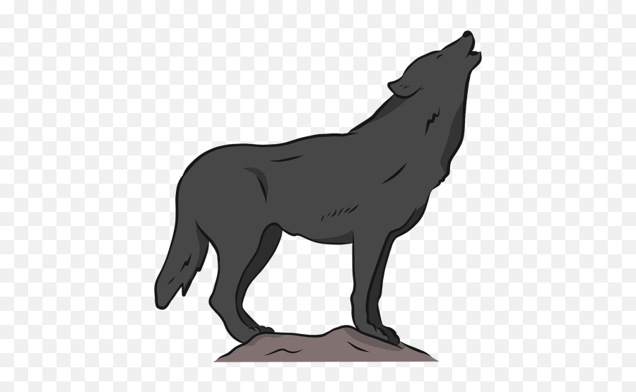 Wolf Predator Howl Leg Tail Illustration Transparent Png - Lobos Poses,Wolf Howl Icon