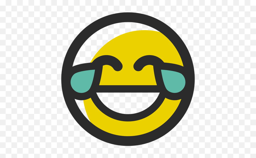 Crying Laughing Colored Stroke Emoticon - Charing Cross Tube Station Png,Crying Laughing Emoji Png