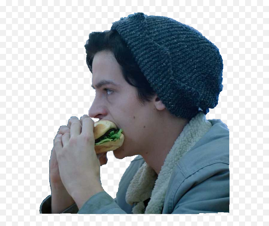 Transparent Images U2014 Cw Riverdale Jughead Eating - Cole Sprouse Eating A Burger Png,Burger Transparent