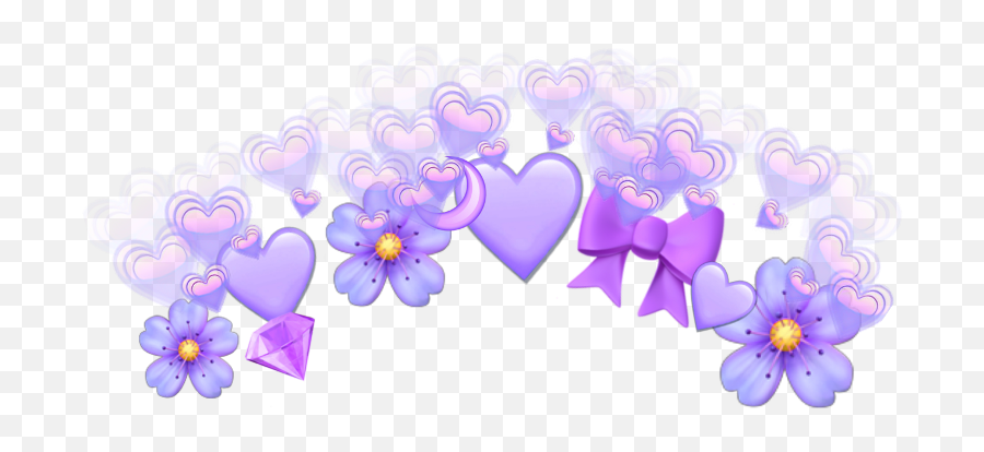 Cute Emojis Png - Emoji Heart Png Purple,Purple Heart Emoji Png
