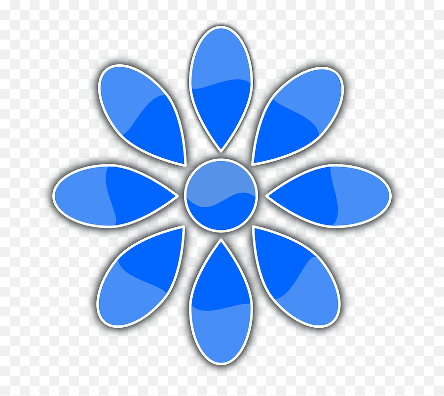 Flower Petals Blue - Free Vector Graphic On Pixabay Anthc Logo Black Png,Small Flower Icon