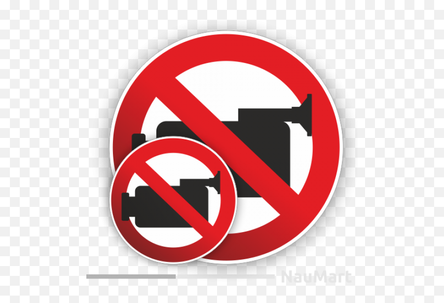 No Video Recording Prohibition Warning Sign Sticker Decal - Park Png,Recording Png