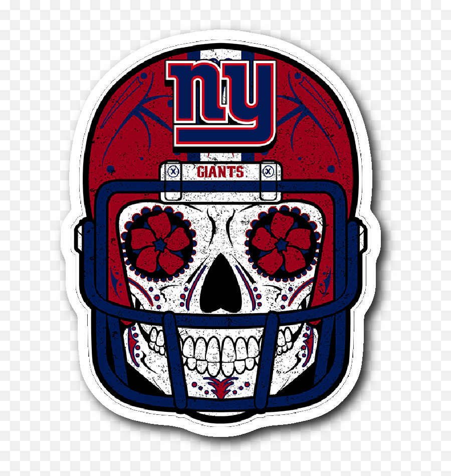 New York Giants Sugar Skull Stickers - Graal Barueri Png,Ny Giants Logo Png