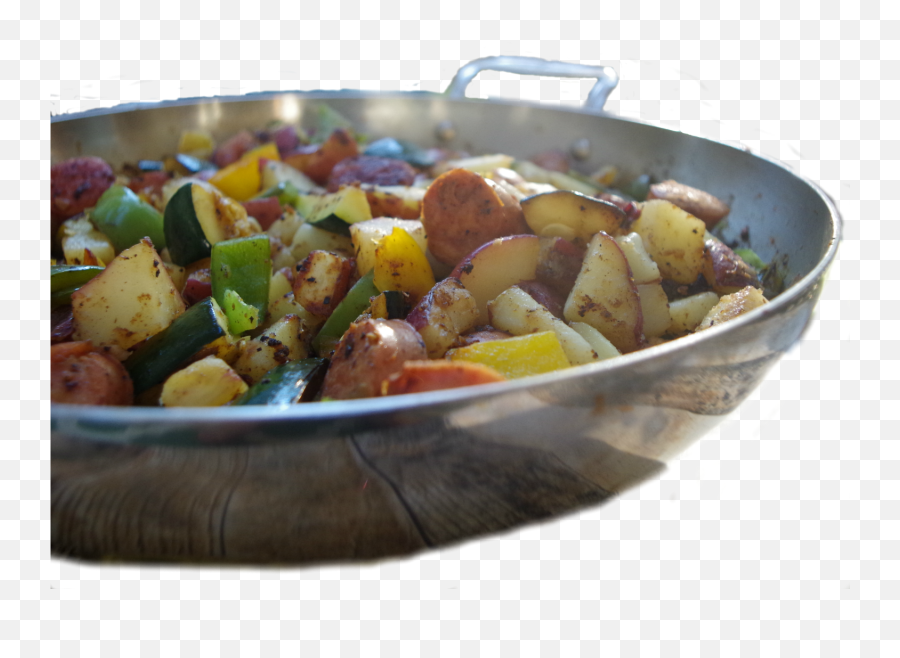 Download Vegetable Sausage Skillet - Israeli Salad Full Russet Burbank Potato Png,Skillet Png