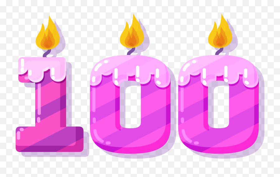 100 Number Png Images Transparent Background Play - Number 100 Png,Candle Transparent Png