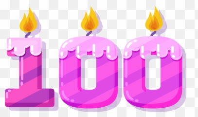 100 Number Png Images Transparent Background Play - Number 100 Png,Candle Transparent Png