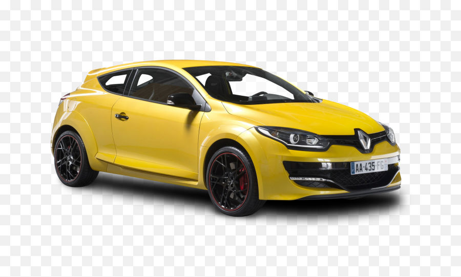 Renault Megane Rs Yellow Car Png Image - Renault Megane Rs Coupe,Renault Car Logo