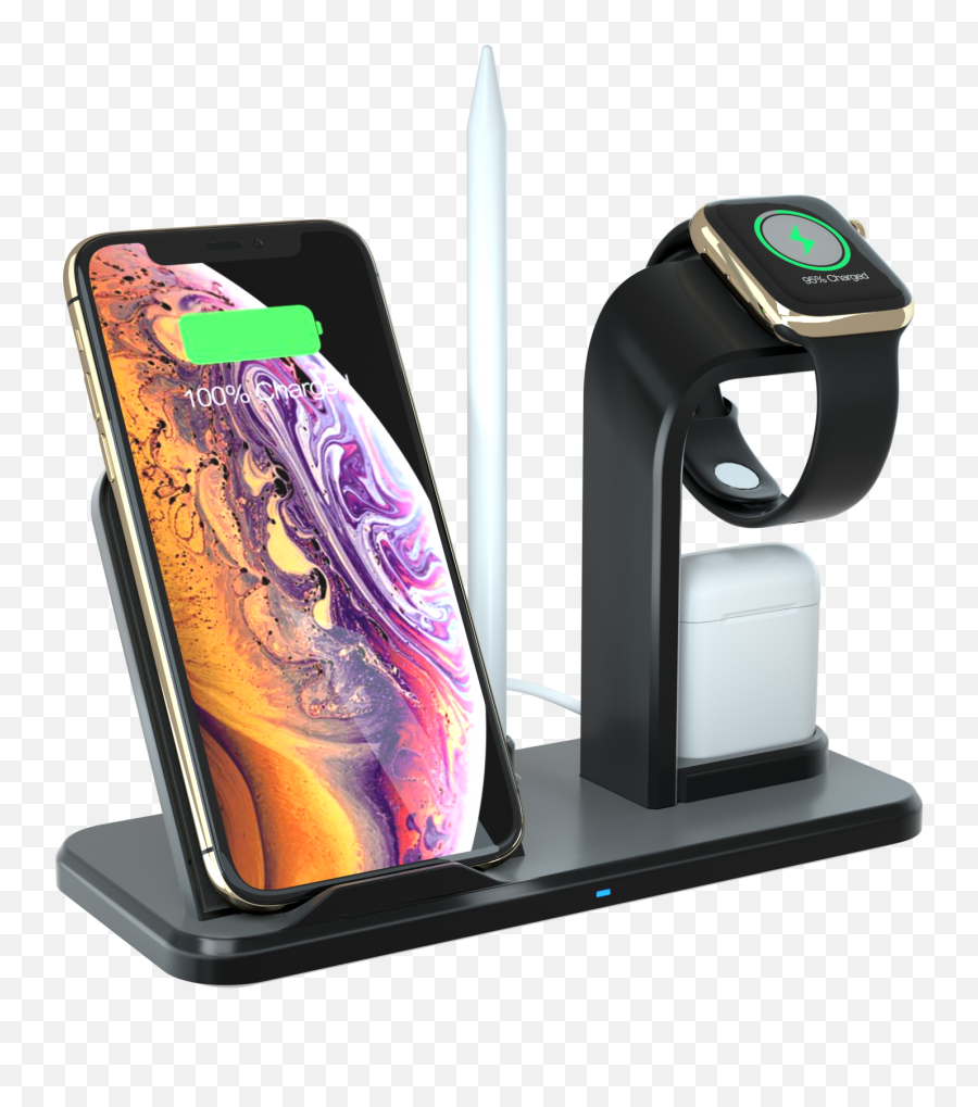2019 New 3 In 1 Fast Charging Station For Apple Watch - Qi Png,Airpods Transparent Background