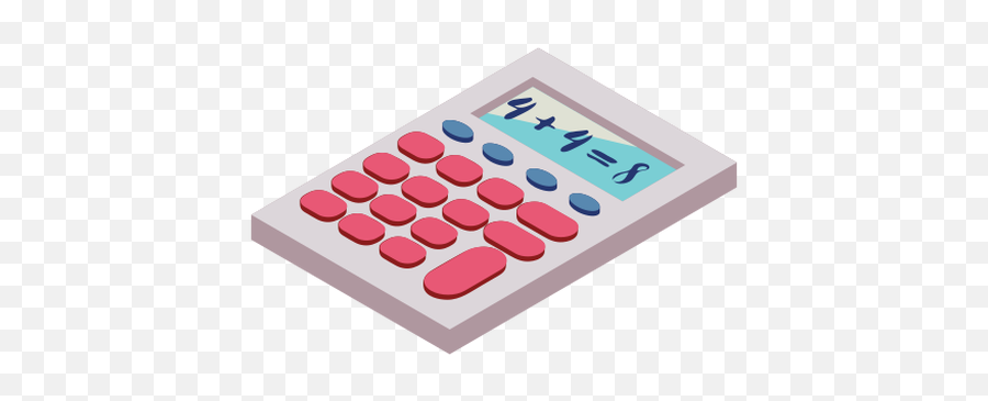 Calculator Button Four Eight Addition Flat - Transparent Png Colorfulness,Pink Subscribe Button Png