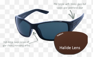 Spotters Sunglasses - Combat Gloss Black Frame with Halide Lens Plastic png