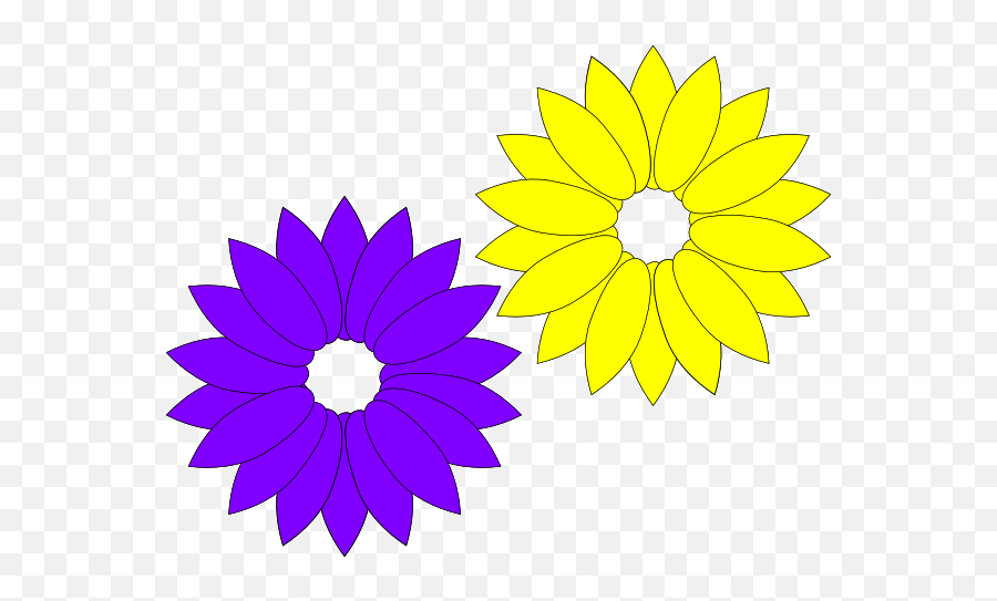 Purple Yellow Flowers Png Clip Arts For Web - Clip Arts Free Yellow And Purple Flowers Clipart,Yellow Flowers Png