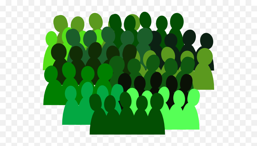 Larger Very Green Crowd Png Clip Arts - Green Teamwork Clipart People,Crowd Png