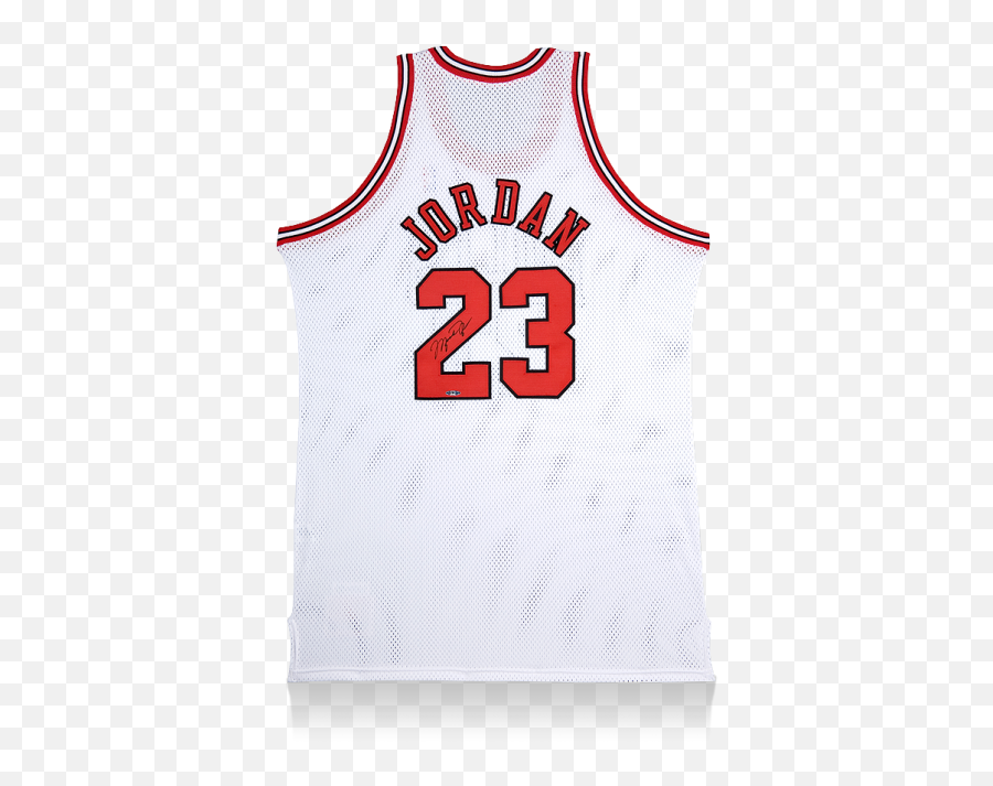 Michael Jordan Back Signed White Chicago Bulls Road Jersey - Michael Jordan Jersey Back Png,Chicago Bulls Png