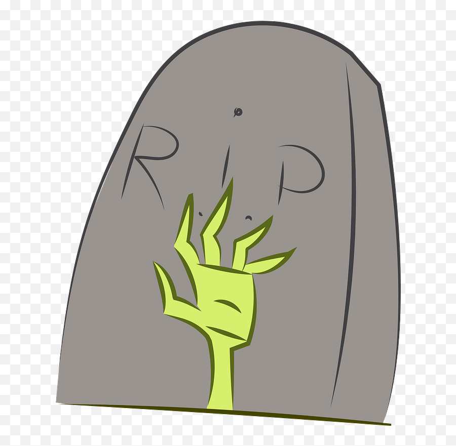 Gravestone And Zombie Hand Clipart Free Download - Palm Tree Png,Grave Stone Png