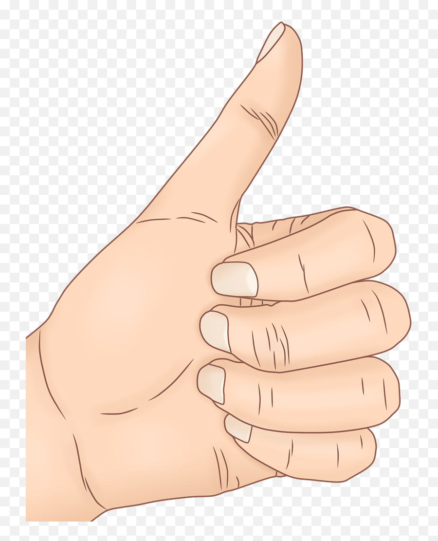 Thumbs Up Hand Nail - Sign Language Png,Thumbs Up Png