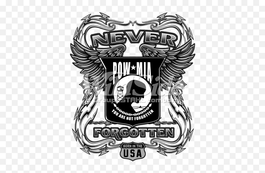 Download Pow - Mia Never Forgotten Never Forgotten Tshirt Never Forgotten Pow Mia Born In Usa Png,Veteran Png
