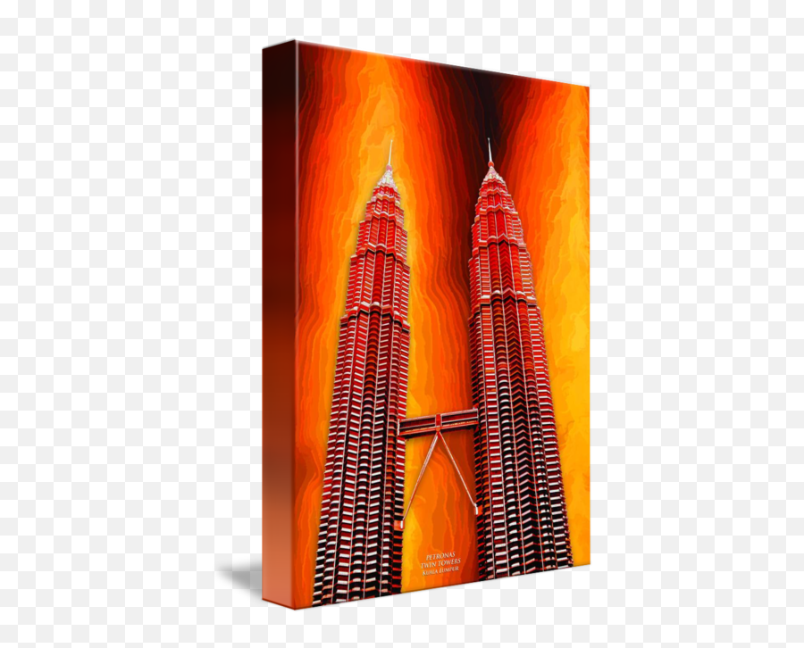 Petronas Twin Towers Malaysia By - Petronas Twin Tower Painting Png,Twin Towers Png