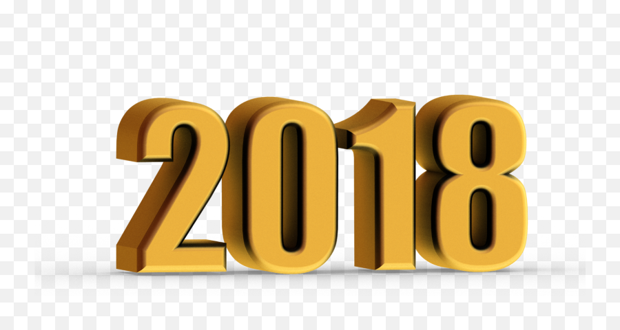2018 Gold Happy New Year Png Clip Art - 2018 En 3d Png Happy New Year 2019 3d Png,Happy New Year 2017 Png