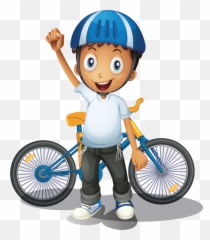 Bicycle Mountain Bike Clip Art Camp - Kids Bike Clip Art Png,People Biking Png