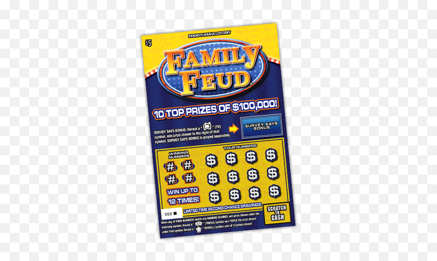 How To Enter Pa Lotteryu0027s Family Feud Second - Chance Drawings Vertical Png,Family Feud Logo Transparent