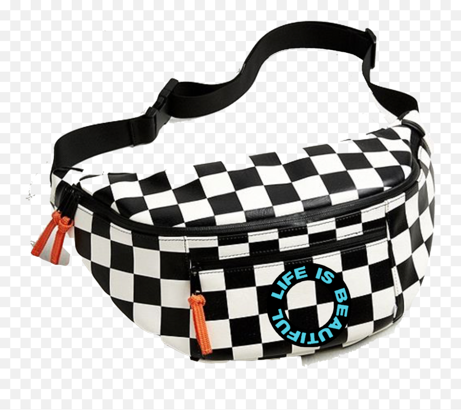 Download Checkerboard Slingbag W Leather Zip Pulls - Full Different Color Message Logo Png,Transparent Checkerboard