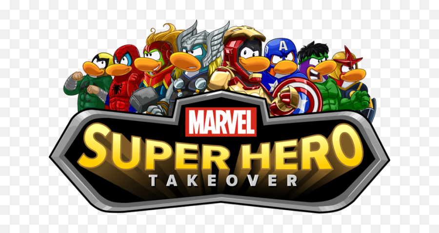 Marvel Super Hero Event - Club Penguin Marvel Superhero Takeover 2013 Png,Club Penguin Logo