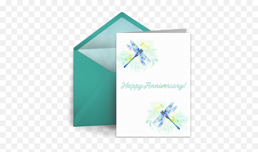 Dragonflies Free Anniversary Card Greeting Happy - Party Supply Png,Dragonfly Icon