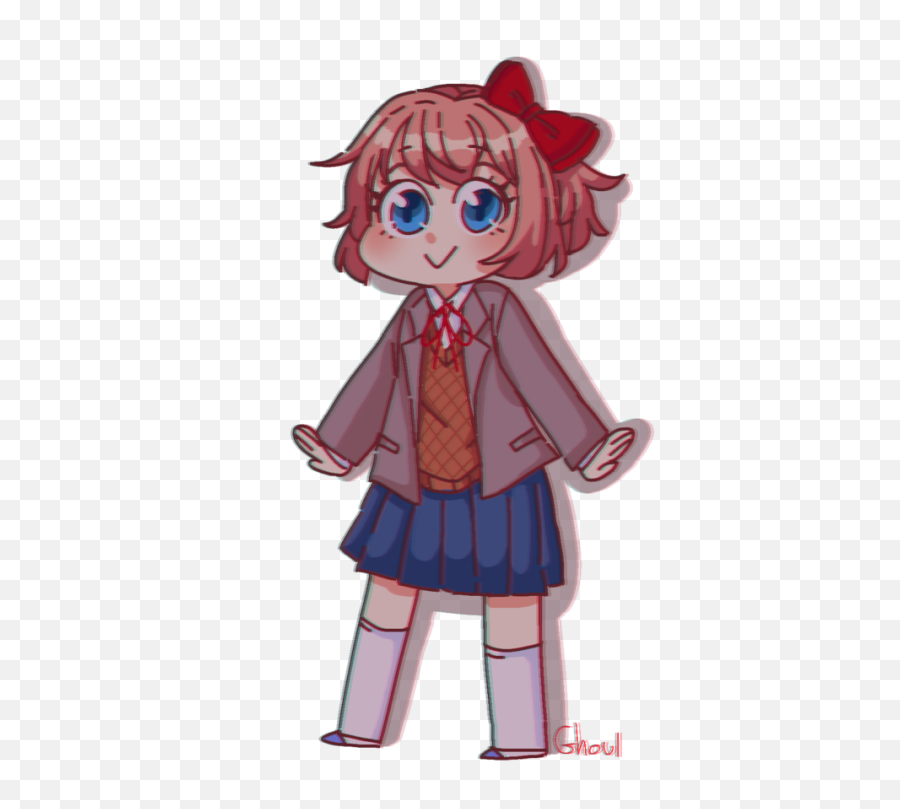 Doki Literature Club - Cute Sayori Transparent Background Png,Doki Doki Literature Club Logo Png