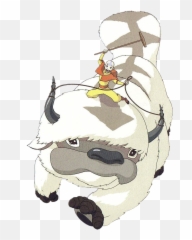 Avatar Aang Riding Appa Png Image