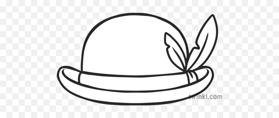 Funky Bowler Hat Style Fashion Head Wear Ks1 Black And White Rgb - Language Png,Bowler Hat Icon