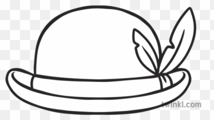Funky Bowler Hat Style Fashion Head Wear Ks1 Black And White Rgb - Language png