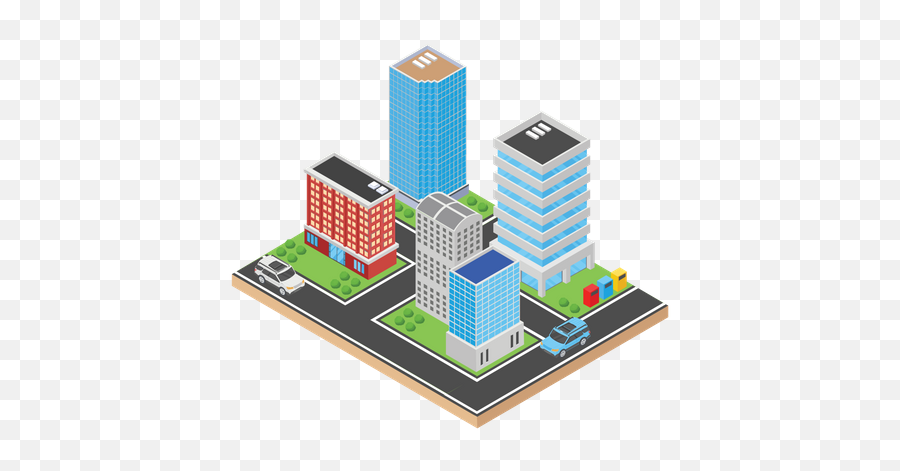 Best Premium City Buildings Illustration Download In Png - Vertical,City Vector Icon