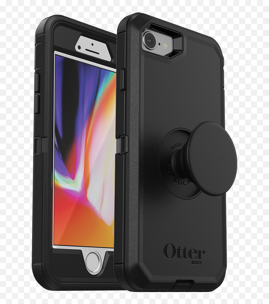 Otter Box Otterbox Pop Defender For Iphone 8 Plus - Black Smartphone Png,Iphone 8 Plus Png