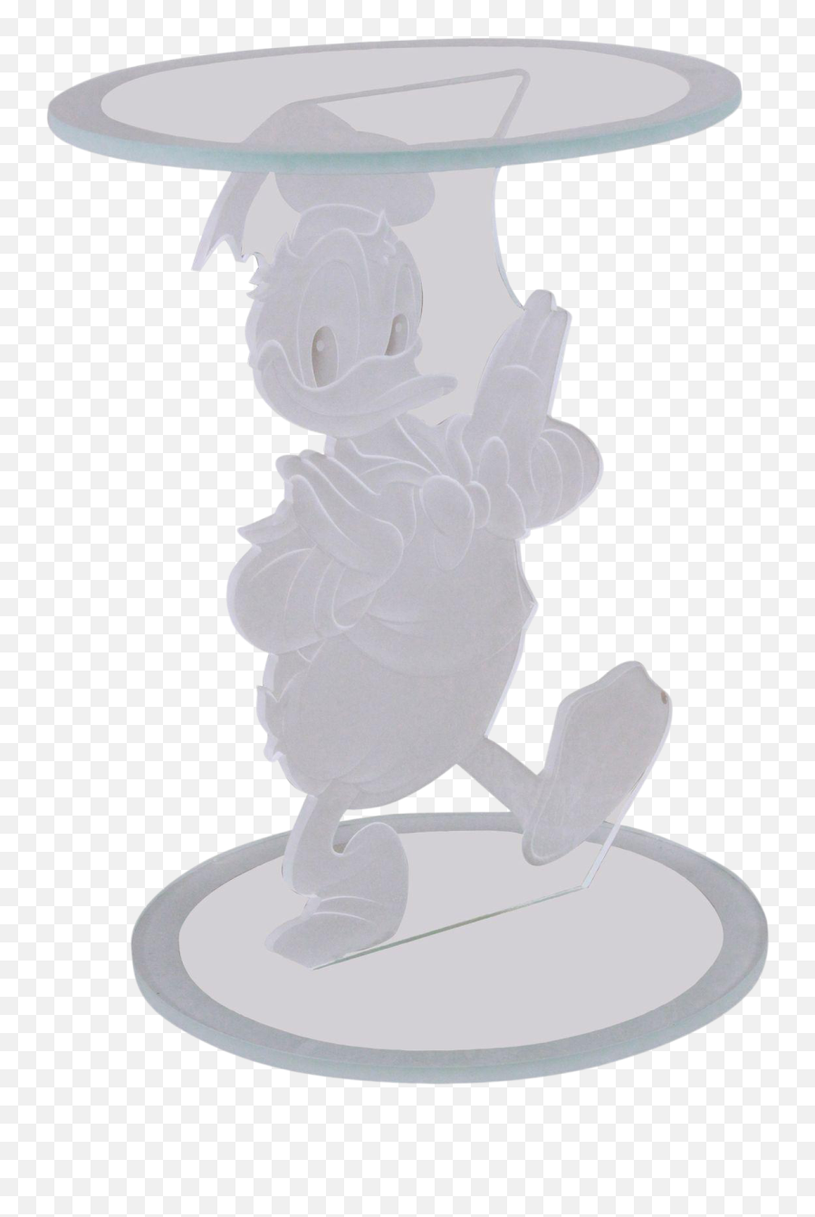 Bolaé Disney Donald Duck Etched Glass Side Table - Coffee Table Png,Donald Duck Transparent