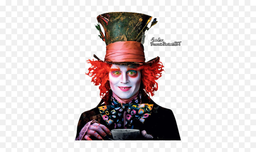 Johnny Depp - Mad Hatter Alice In Wonderland Png,Johnny Depp Png