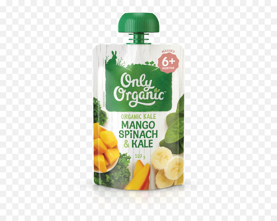 Mango Spinach U0026 Kale - Source Of Fibre U2013 Only Organic Only Organic Vanilla Bean Custard Png,Kale Png