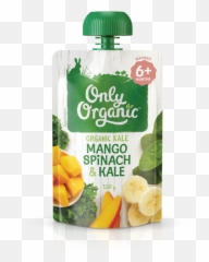 Mango Spinach U0026 Kale - Source Of Fibre U2013 Only Organic Only Organic Vanilla Bean Custard Png,Kale Png