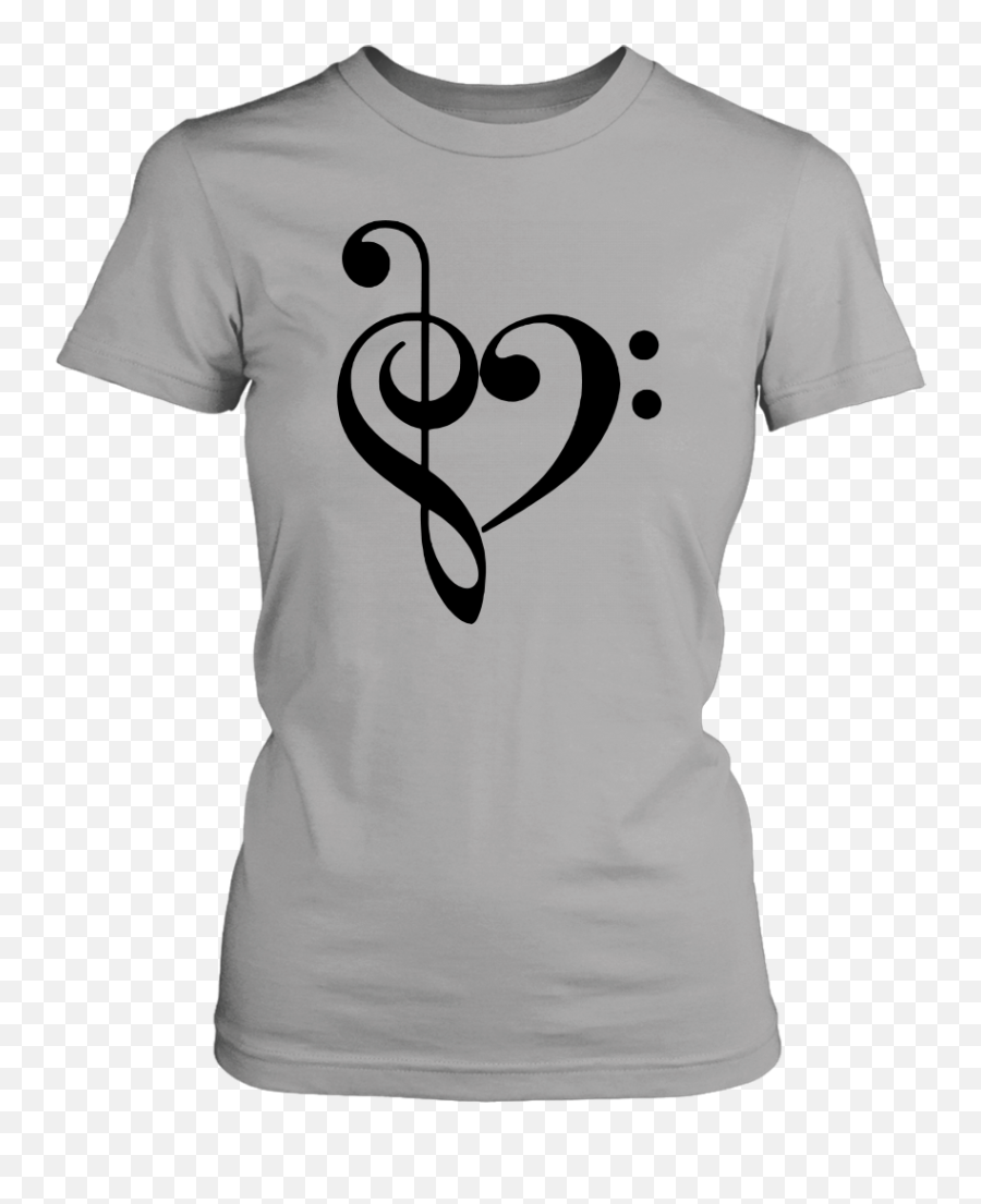 Treble Clef Bass Heart Shape - Treble Clef And Bass Clef Png,Bass Clef Png