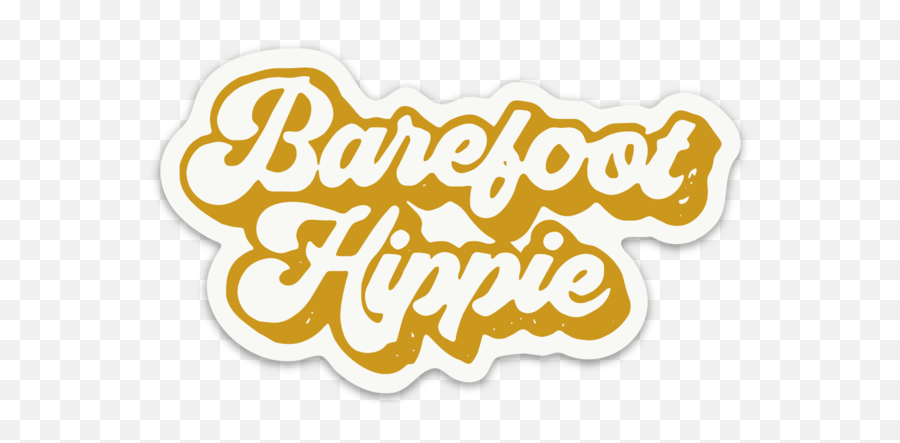 Barefoot Hippie Bumper Sticker - Clip Art Png,Hippie Png
