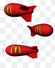 Giant Blimp With Logo For Mcdonalds - Zeppelin png