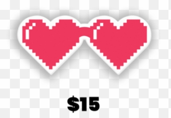 Pixelated Heart Collection U2013 Popsignsco - Black Heart Turning Red Png,Heart With Eyes Logo