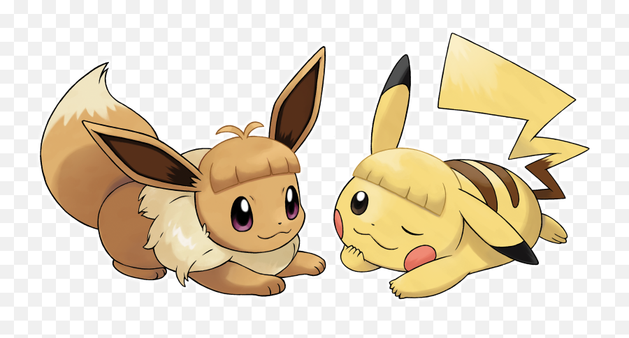 Pokemon Letu0027s Go Pikachu And Eevee Introduces - Pikachu And Eevee Bangs Png,Cute Pikachu Png