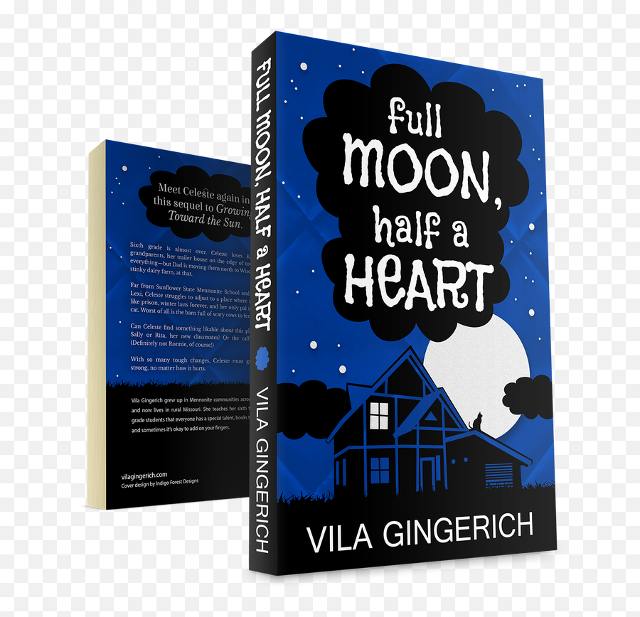 Full Moon Half A Heart - Vila Gingerich Graphic Design Png,Half Heart Png