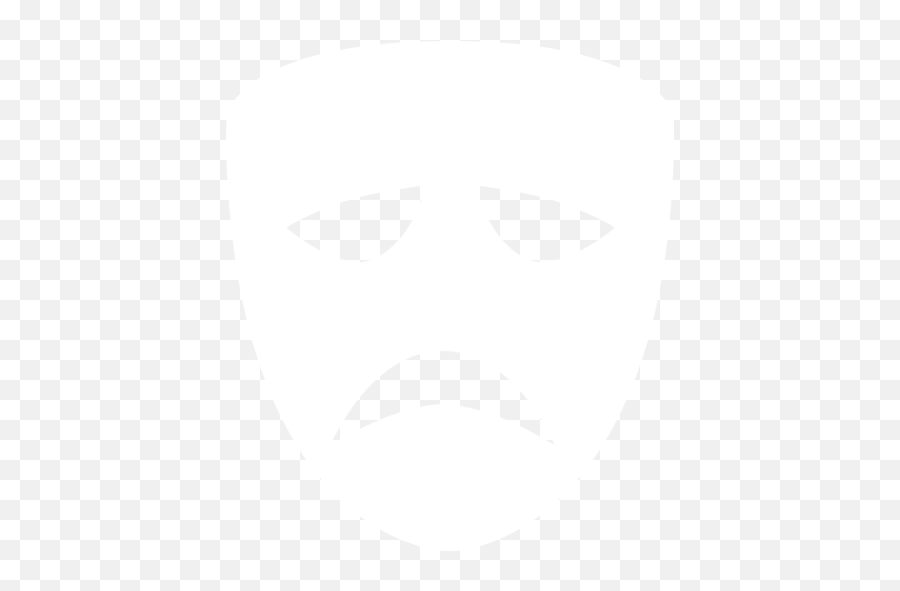 White Tragedy Mask Icon - Free White Mask Icons White Mask Icon Png,Comedy And Tragedy Masks Png