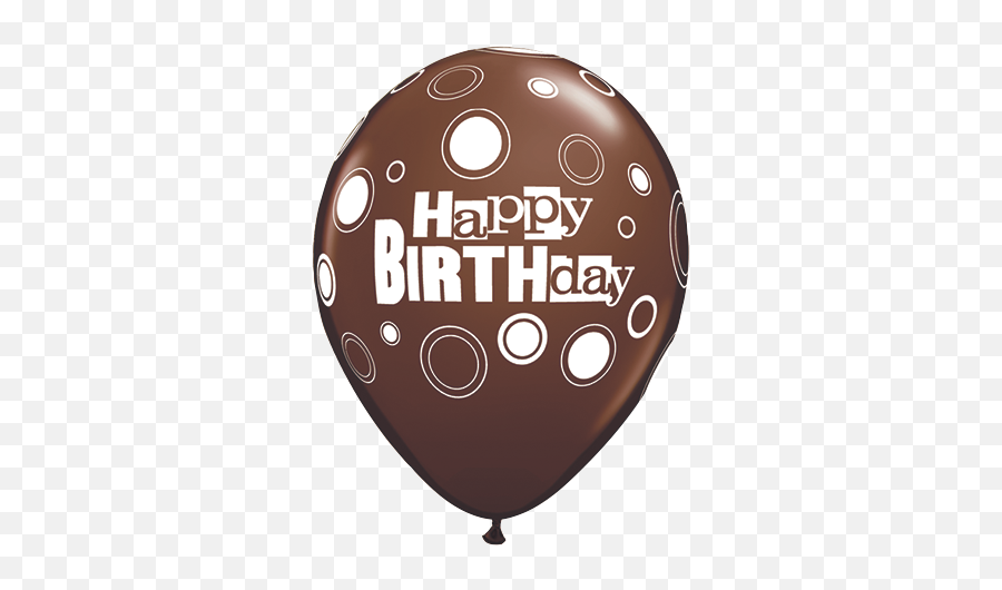 Sngl Latex Bd Hpy Bday Chocolate Brown Balloon - Balloon Png,Happy Birthday Balloons Png