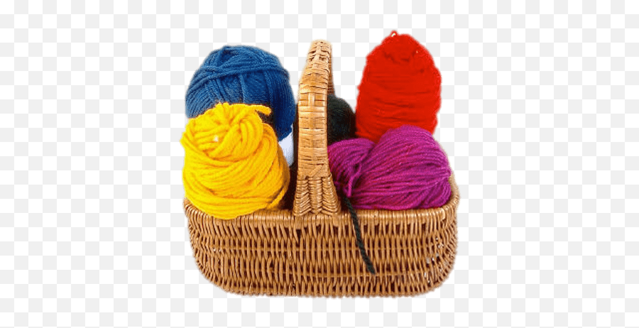 Basket With Balls Of Wool Transparent Png Ball Yarn