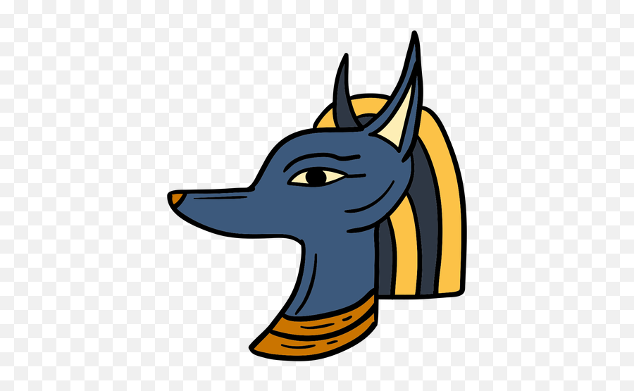 Hand Drawn Egypt Anubis Head Symbol - Cartoon Png,Anubis Png