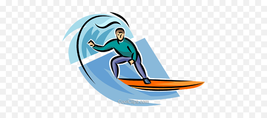 Person Surfing Royalty Free Vector Clip Art Illustration - Transparent Surfing Clipart Png,Surfing Png