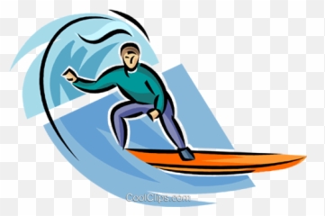 Person Surfing Royalty Free Vector Clip Art Illustration - Transparent Surfing Clipart Png,Surfing Png
